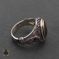 انگشتر حدید سینی با حکاکی ان الله بالغ امره مردانه - کد 8361 انگشتر حدید سینی با حکاکی ان الله بالغ امره مردانه - کد 8361