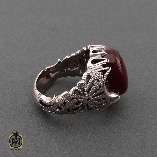 انگشتر عقیق یمن مرغوب مردانه – کد 8481 - تصویر 2