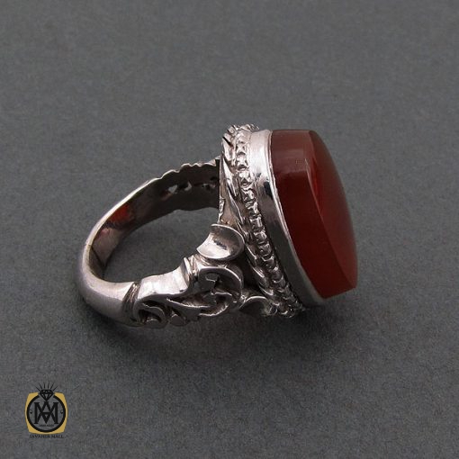 انگشتر عقیق یمن مردانه - کد 8484 - تصویر 2