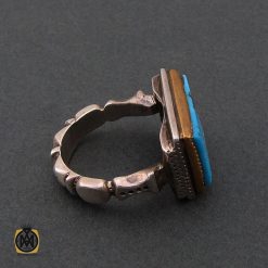 انگشتر فیروزه نیشابوری مرغوب مردانه - کد 8488 انگشتر فیروزه نیشابوری مرغوب مردانه - کد 8488