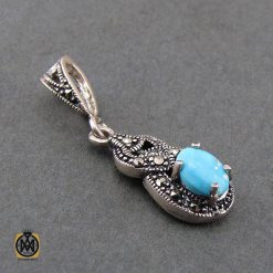 مدال فیروزه نیشابوری و مارکازیت زنانه طرح سونیا - کد 3089 مدال فیروزه نیشابوری و مارکازیت زنانه طرح سونیا - کد 3089