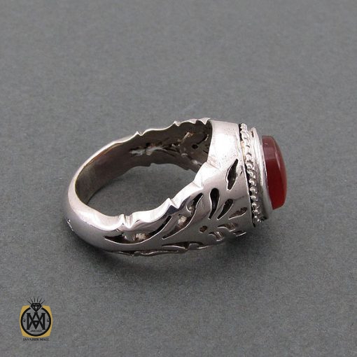 انگشتر عقیق یمن مردانه دست ساز - کد 8507 - تصویر 2