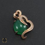 2 مدال چشم گربه زنانه طرح قلب - کد 3026 - تصویر 2