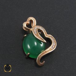 مدال چشم گربه زنانه طرح قلب - کد 3026 مدال چشم گربه زنانه طرح قلب - کد 3026