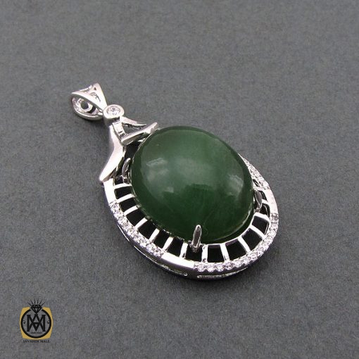 مدال یشم زنانه طرح فرخنده - کد 3100 - تصویر 2