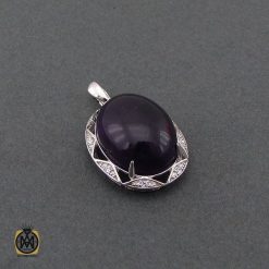 مدال آمتیست زنانه طرح شکوفه - کد 3104 مدال آمتیست زنانه طرح شکوفه - کد 3104