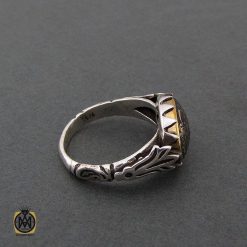 انگشتر حدید سینی با حکاکی ناد علی مردانه - کد 8366 انگشتر حدید سینی با حکاکی ناد علی مردانه - کد 8366