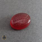 2 نگین تک عقیق یمن با حکاکی و من یتق الله اثر استاد ضابطی - کد 9024 - تصویر 3