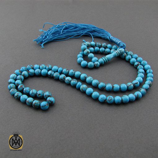 تسبیح فیروزه مصری 101 دانه ارزشمند و لوکس - کد 4106 - تصویر 2
