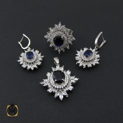 سرویس نقره زنانه طرح سلطنتی پر نگین - کد 7097 سرویس نقره زنانه طرح سلطنتی پر نگین - کد 7097