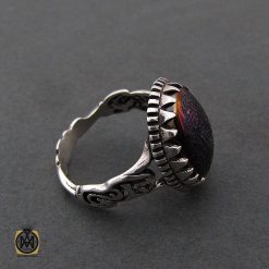 انگشتر حدید سینی با حکاکی ولایه علی بن ابی طالب مردانه - کد 8372 انگشتر حدید سینی با حکاکی ولایه علی بن ابی طالب مردانه - کد 8372