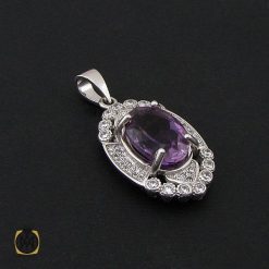 مدال آمتیست زنانه طرح نیایش- کد 3116 مدال آمتیست زنانه طرح نیایش- کد 3116