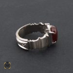 انگشتر عقیق یمن مردانه رکاب هنر دست استاد قاسمی - کد 8521 - تصویر 2