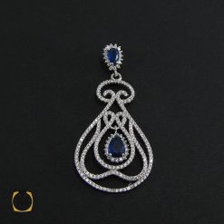 مدال نقره پر نگین زنانه طرح لادن - کد 3037 مدال نقره پر نگین زنانه طرح لادن - کد 3037