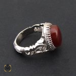 2 انگشتر عقیق یمن مردانه دست ساز - کد 8528 - تصویر 2