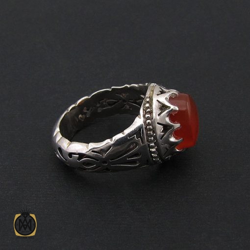 انگشتر عقیق یمن مردانه دست ساز - کد 8531 - تصویر 2