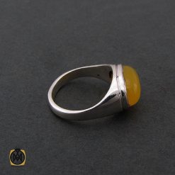 انگشتر عقیق زرد با حکاکی شرف الشمس مردانه - کد 8375 انگشتر عقیق زرد با حکاکی شرف الشمس مردانه - کد 8375