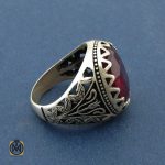 2 انگشتر یاقوت سرخ آفریقایی خوش رنگ مردانه - کد 8544 - تصویر 2