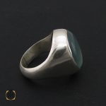 2 انگشتر آکوامارین مردانه درشت و معدنی - کد 8553 - تصویر 2