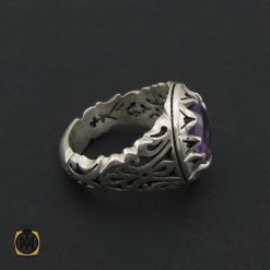 انگشتر آمتیست مردانه رکاب دست ساز - کد 8558 انگشتر آمتیست مردانه رکاب دست ساز - کد 8558