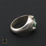 2 انگشتر موزانایت مردانه رکاب دست ساز - کد 8563 - تصویر 2