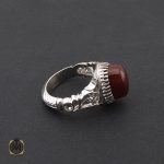 2 انگشتر عقیق یمن مردانه رکاب دست ساز - کد 8565 - تصویر 2