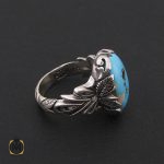 2 انگشتر فیروزه نیشابور مردانه ارزشمند - کد 8581 - تصویر 2