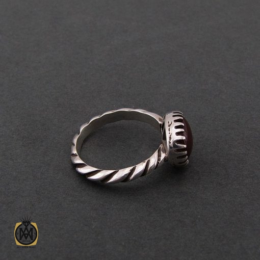 انگشتر عقیق قرمز اسپرت - کد 8380 - تصویر 2