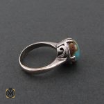 2 انگشتر فیروزه نیشابوری زنانه طرح نیلی - کد 2089 - تصویر 2