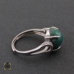 2 انگشتر فیروزه نیشابور زنانه طرح نوژان - کد 2091 - تصویر 2