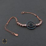 2 دستبند نقره طرح تبسم زنانه - کد 1070 - تصویر 2