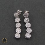 2 گوشواره نقره طرح فلورا زنانه - کد 5034 - تصویر 2