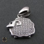 2 مدال نقره طرح sheep زنانه - کد 3045 - تصویر 2