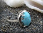 انگشتر فیروزه نیشابور زنانه طرح سارینا - کد 2073 - تصویر 6