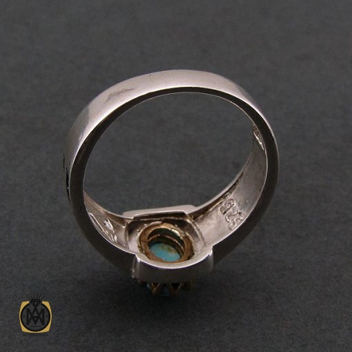 انگشتر فیروزه نیشابوری مردانه - کد 8390 - تصویر 3