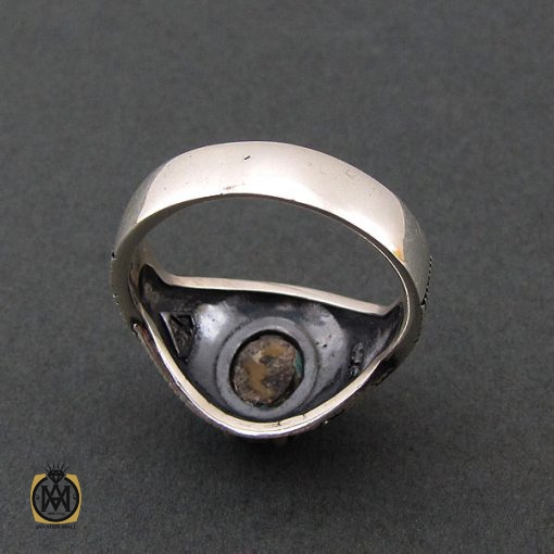 انگشتر فیروزه نیشابوری مردانه - کد 8396 - تصویر 3
