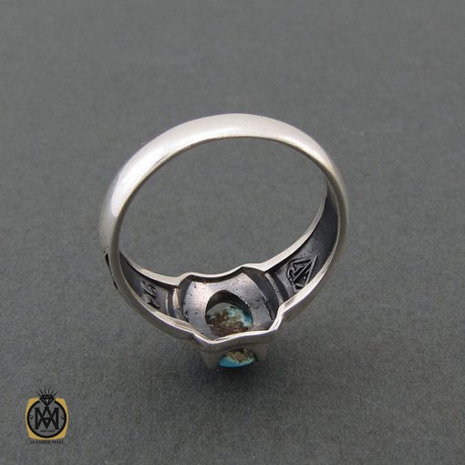 3 انگشتر فیروزه نیشابوری مردانه - کد 8397 - تصویر 3