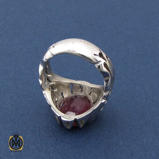 انگشتر یاقوت سرخ آفریقایی مردانه خوش رنگ - کد 8406 - تصویر 3