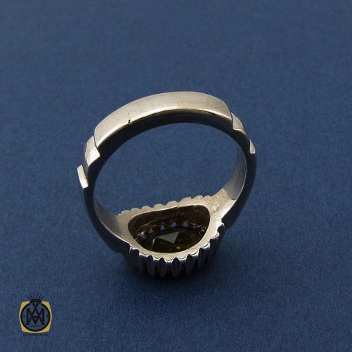 3 انگشتر مردانه سیترین اصل و معدنی - کد 8411 - تصویر 3