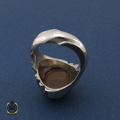 انگشتر عقیق یمن باباقوری مردانه - کد 8412 - تصویر 3