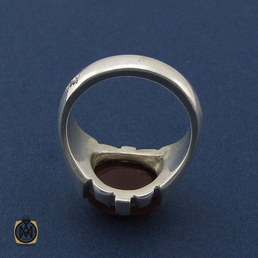 انگشتر عقیق یمن مردانه صفوی  - کد 8428 - تصویر 3