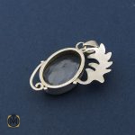 مدال کریستال اصل زنانه طرح ثمین- کد 3056 - تصویر 3