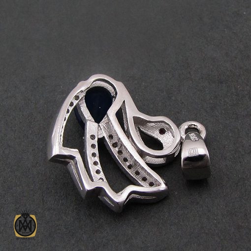 مدال نقره زنانه طرح قو - کد 3069 - تصویر 3