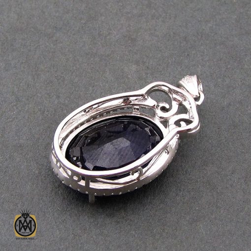 مدال یاقوت کبود زنانه طرح پادینا - کد 3075 - تصویر 3