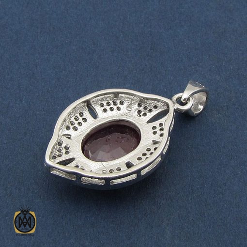 مدال یاقوت سرخ زنانه طرح پروا - کد 3076 - تصویر 4