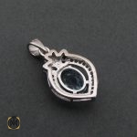 3 مدال توپاز آبی زنانه طرح تاما - کد 3077 - تصویر 4