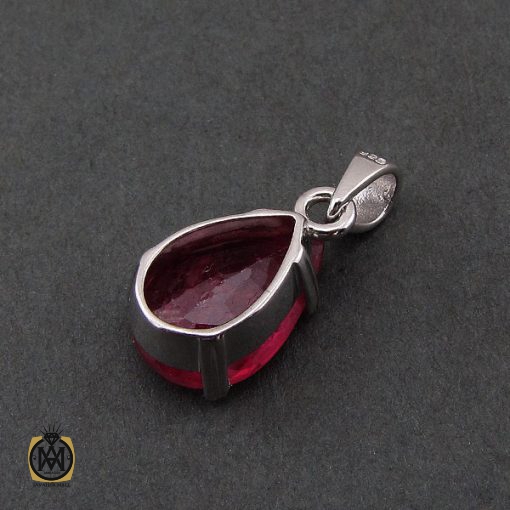 3 مدال یاقوت سرخ زنانه طرح ترگل - کد 3079 - تصویر 3