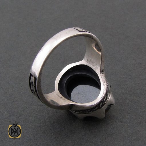 3 انگشتر حدید سینی با حکاکی ذکر صلوات مردانه - کد 8353 - تصویر 3