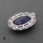 مدال یاقوت کبود زنانه مرغوب و معدنی طرح دلارام - کد 3083 - تصویر 3