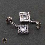 3 گوشواره نقره زنانه طرح سیمین - کد 5035 - تصویر 3